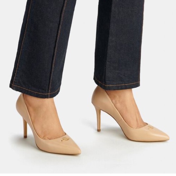 COACH BEECHWOOD ALYCE LEATHER PUMPS - Picture 1 of 8